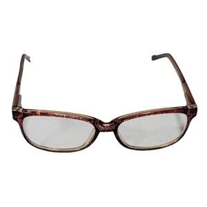 Elements Eyeglass Frames EL-390 C2 54-18-135 Translucent Purple Black Striped